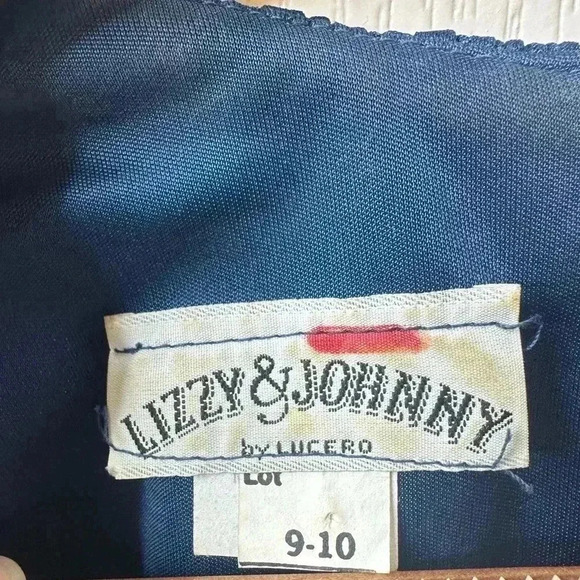 Lizzy & Johnny Lucero Disco Studio 54 Blue 
Shimmer Jumpsuit Size 10 - Picture 4 of 6